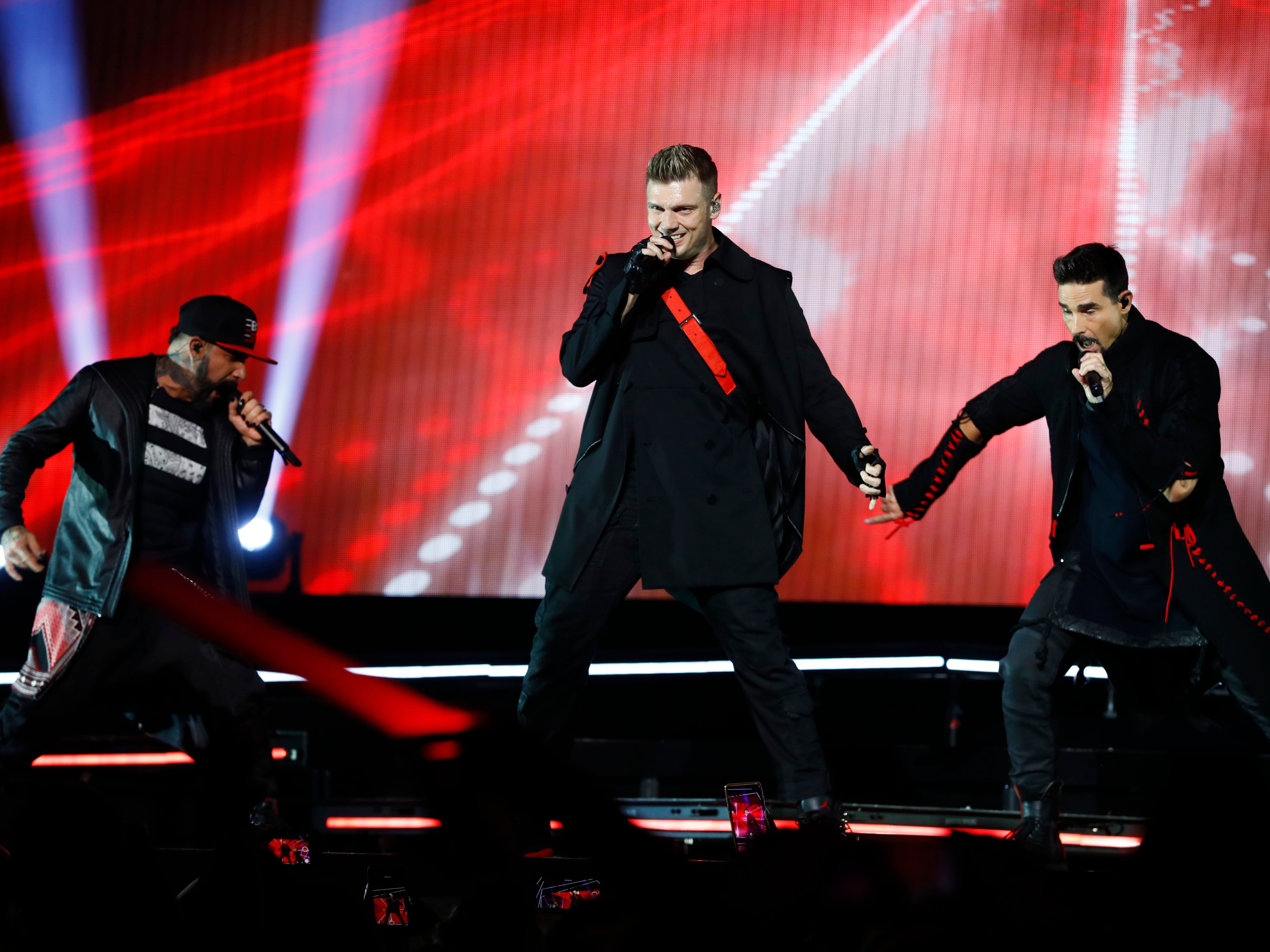 The Backstreet Boys perform during the DNA World Tour show at the FedExForum on Tuesday, Aug. 27, 2019. 