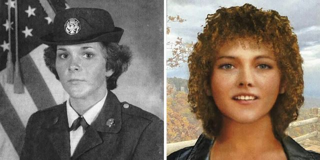 This undated military photo and artist rendering by the DNA Doe Project provided by the Oklahoma County, Okla., Sheriff's Office shows Tamara Lee Tigard. (Oklahoma County Sheriff's Office via AP)