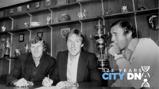 RECORD BREAKER: Steve Daley signs for City with Malcom Allison (right) and Tony Book (left) looking on
