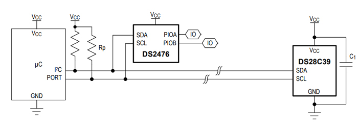 Typical application circuit of DS2476