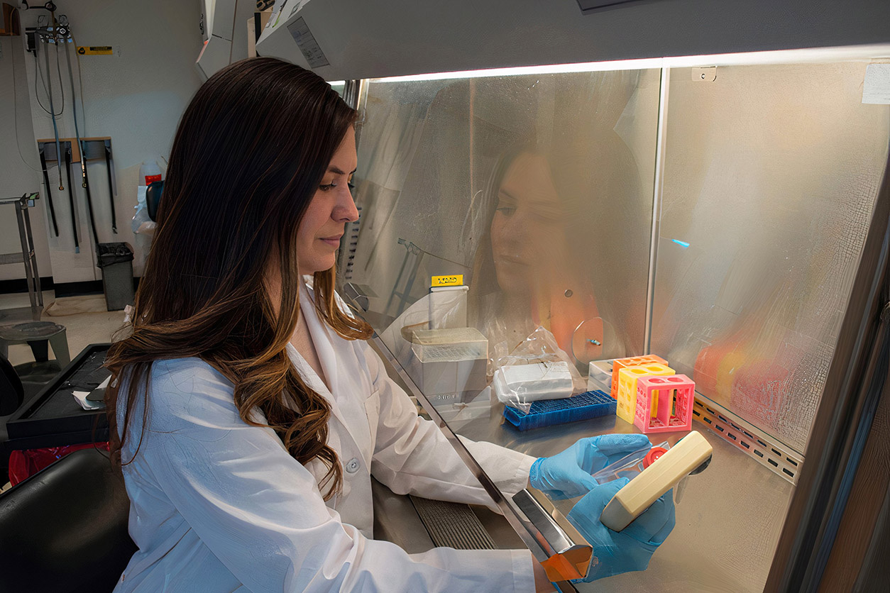 Amanda Armijo in lab