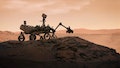 artist's rendering of NASA Peseverance Mars rover
