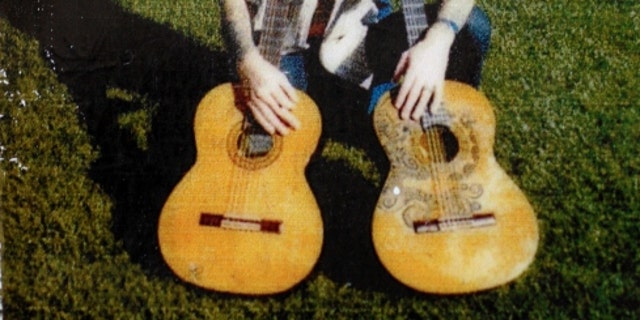 A photograph of Charles Manson, top, and Eddie Ragsdale sent by Charles Manson to Manuel Vasquez during the week of Aug. 12, 2012.